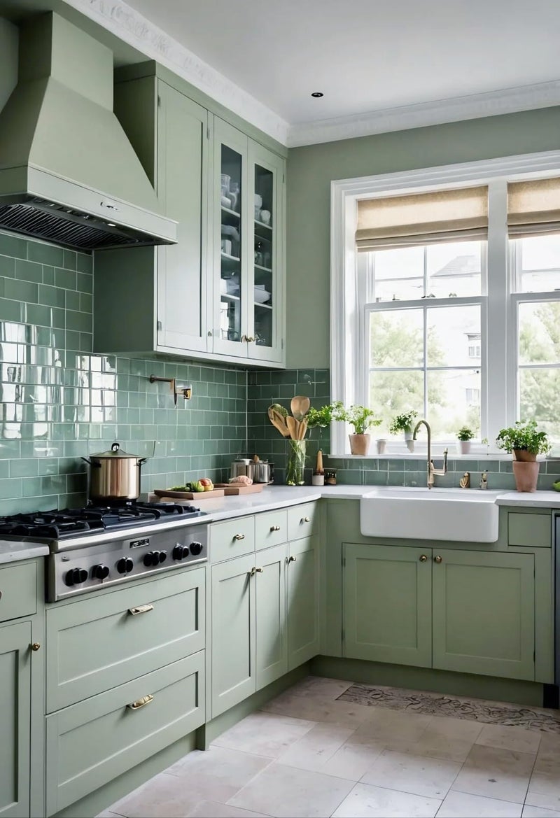 Dimoon 118''x17.7'' Green Peel and Stick Wallpaper Contact Paper Modern Self Adhesive Wall Paper Removable Renter Friendly Textured Solid Color Shelf Cabinet Vinyl Roll (118''x17.7'',Light Green) - Image 3